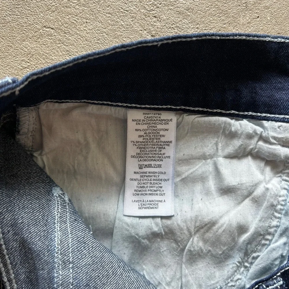 True Religion Jeans Size 40x32 Blue Dark Wash Denim Geno Relaxed Slim Flap Pocke
